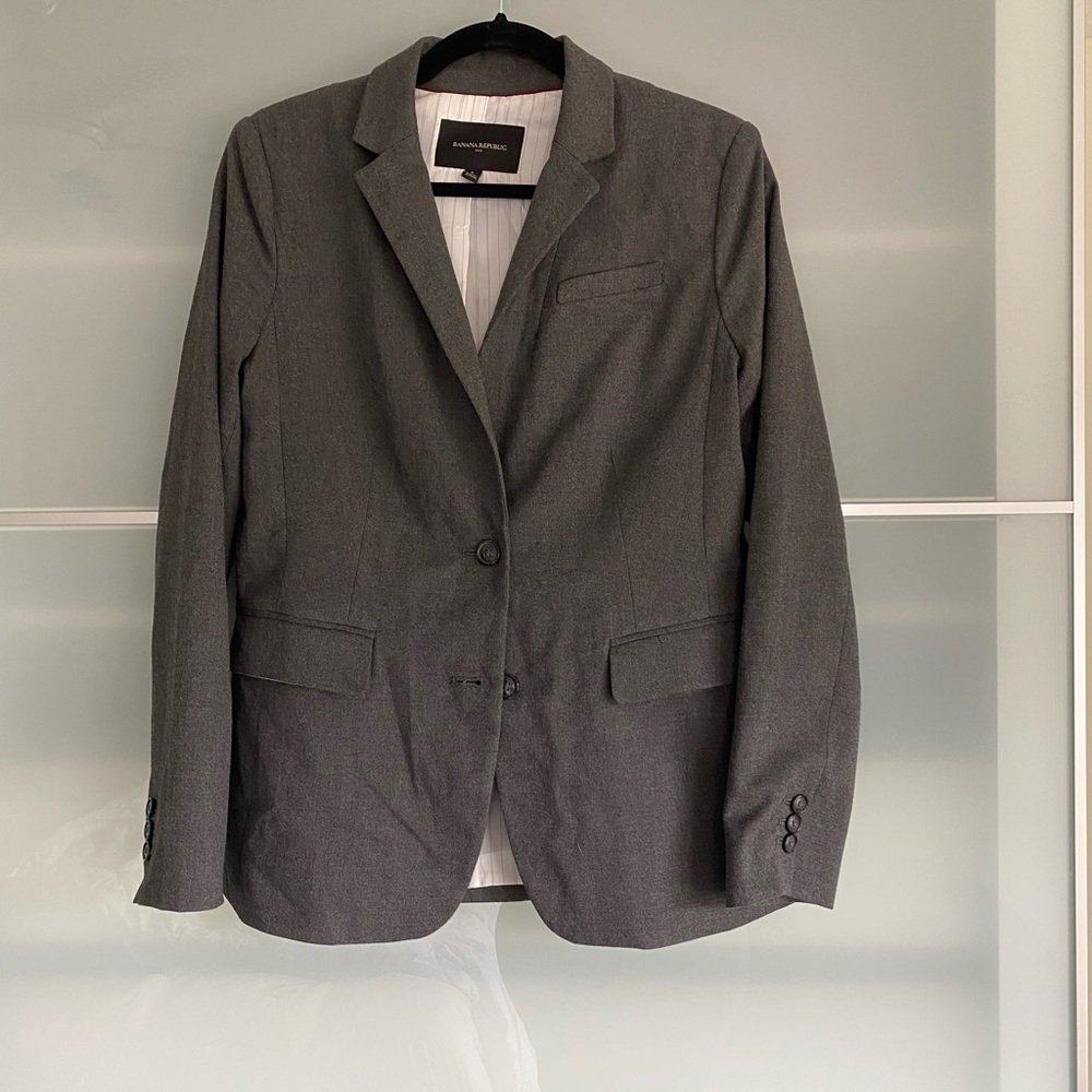 Banana Republic blazer EUC 8, dark gray